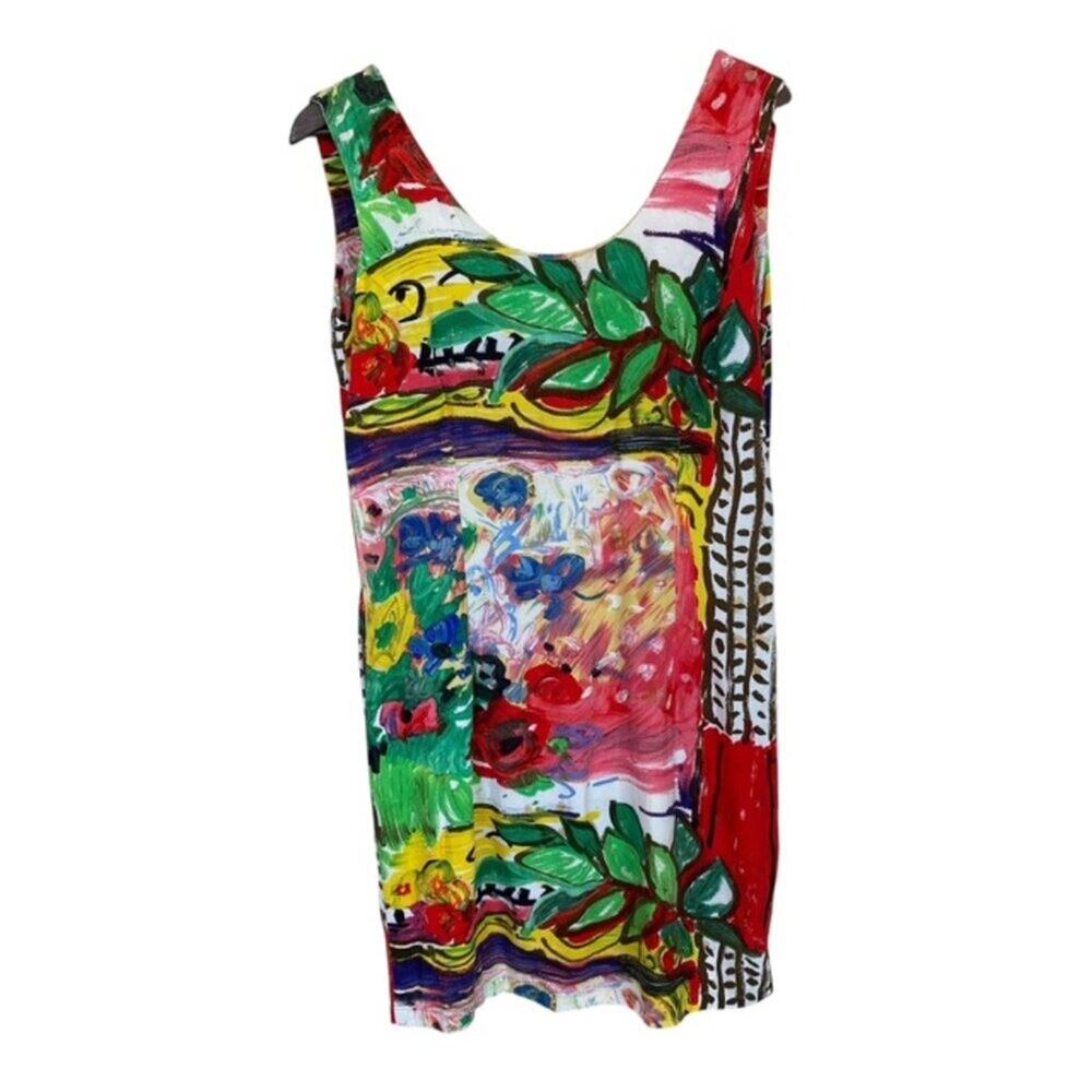 Jams World Multi-Colored Tank Style Fitted Dress - Size 11